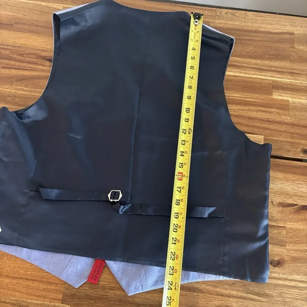 Tommy Hilfiger Mens‎ Career Suit Vest Blue Modern-Fit TH Flex Preppy Office NWT